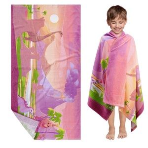 Summer Kids Dinosaurs Beach Towel 100% Cotton 58"L x 28"W